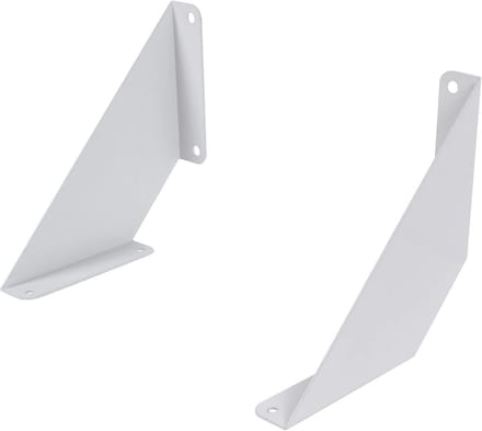 Wandrek Plankhouder Van Ijzer - Hoekplank 20 cm Wit - 2 Stuks