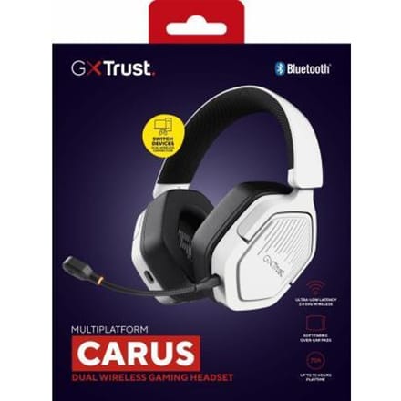 Trust GXT 493W Carus - Gaming Headset - Draadloos - 50mm Drivers - Over-ear - Wit