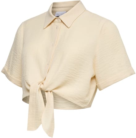 Mama Licious Blouse Cropped fit Overhemd kraag Top