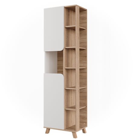 Vicco Karen Badkamerkast – 50 x 175 cm met 2 deuren Sonoma/Wit