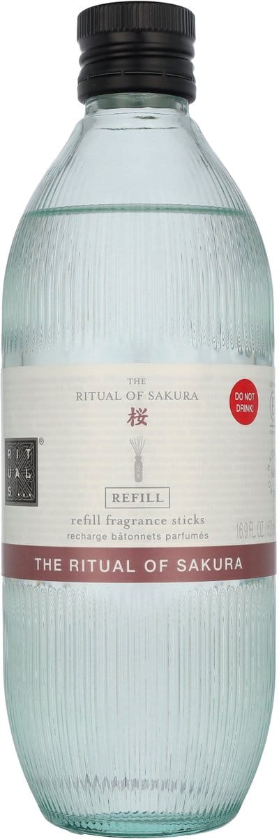 Diffuseur de parfum - RITUALS - Recharge Sakura - 500 ml (2x250 ml) - Fleur de cerisier & Lait de riz - Jusqu'à 6 mois blanc