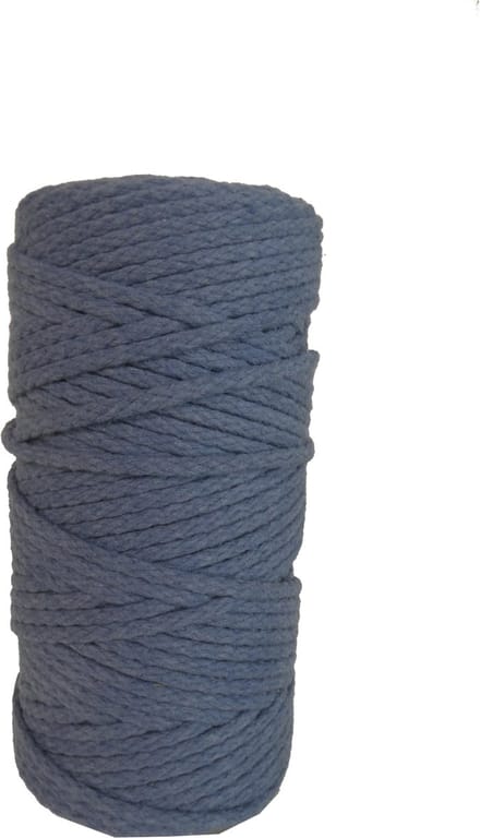 DekoArt macramékoord blauw 4 mm 100 meter katoen hobby.