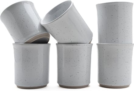 Set van 6 koffiekopjes - 150 ml - 6 persoons - wit - keramiek - Lilly style - Kade 171 kopjes - hip en trendy