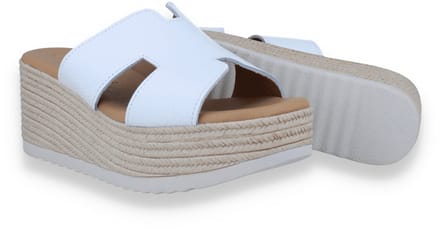 Oh! My Sandals Dames Slipper | Wit | Maat: 37