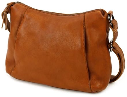 Bear Design Stella Leren Schoudertas - Cognac