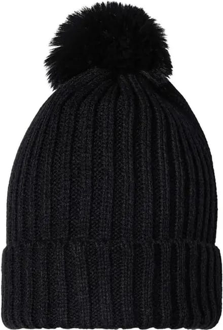 Muts - Damesmuts met pompon - Zwart