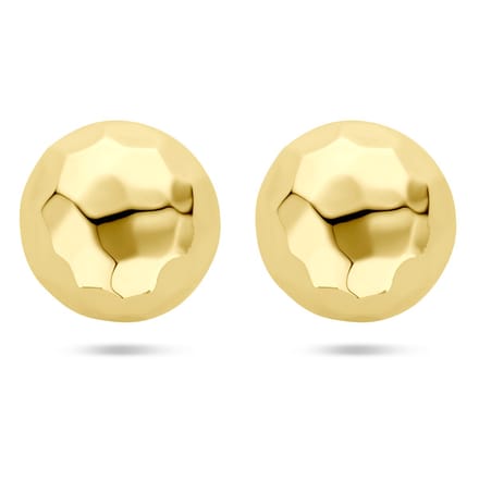 YO&NO - Oorknoppen dames - 30 mm - Verguld - Zilver 925
