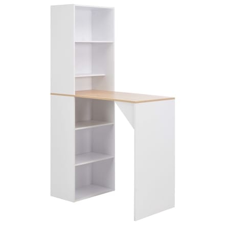 vidaXL - Bartafel - met - kast - 115x59x200 - cm - wit
