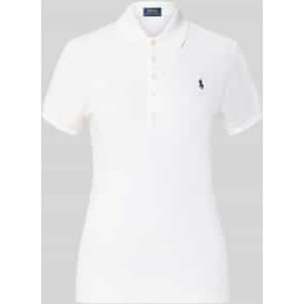 slim fit poloshirt van katoenmix