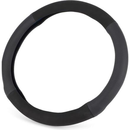 Housse de Volant 15 pouces Daim Cuir Artificiel Prise Confortable Universel pour Modification de Voiture black