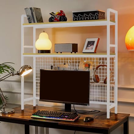 Bureau Opbergrek - Desktop Organizer - Werkplek Organiseren - Verstelbaar Ontwerp - 115cm - Wit