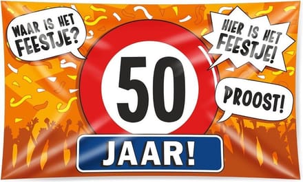 XXL Gevel vlag - 50 jaar