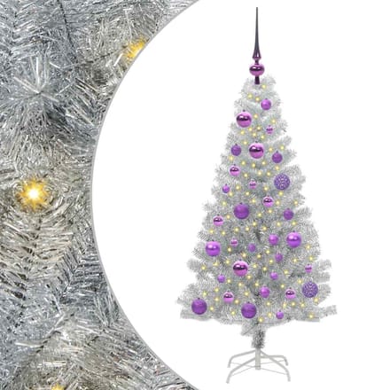 vidaXL - Kerstboom - Zilver - 120 - cm - PET