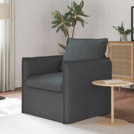 vidaXL - Bank - Donkergrijs - 75 - x - 82 - x - 85 - cm - Stof