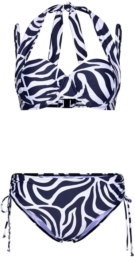 Pastunette Bikini Animal Shell - Blauw/Wit - 4-ways - Maat 38