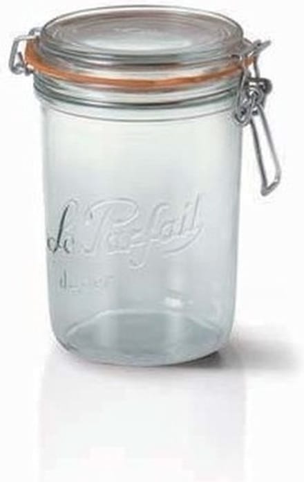Le Parfait Voorraad/weckpot - 2x - glas - transparant - 17,5 x 10 cm - 1 L