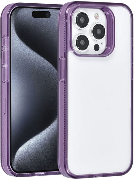 UNIQ Accessory Back Cover - iPhone 15 Pro - Paars - Schokabsorberend & Antislip