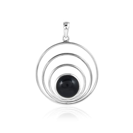 SilverGems Zilveren hanger met Onyx edelsteen