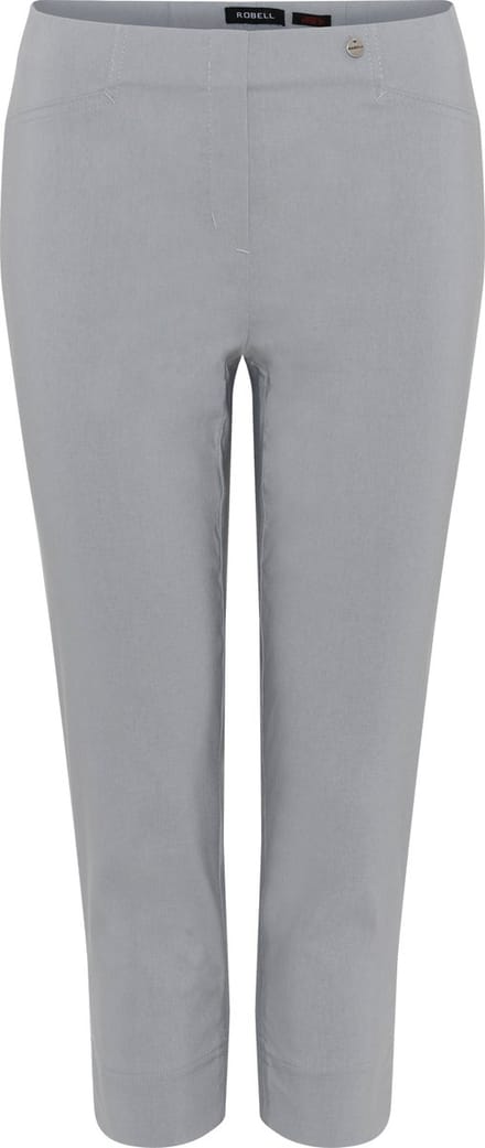 Robell Lena09 Dames Comfort Stretch 7/8 Pantalon - Licht Grijs - Maat38