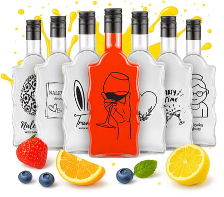 Bimberek - Decoratieve Fles - 500 ml - Glas - Met Nadruk