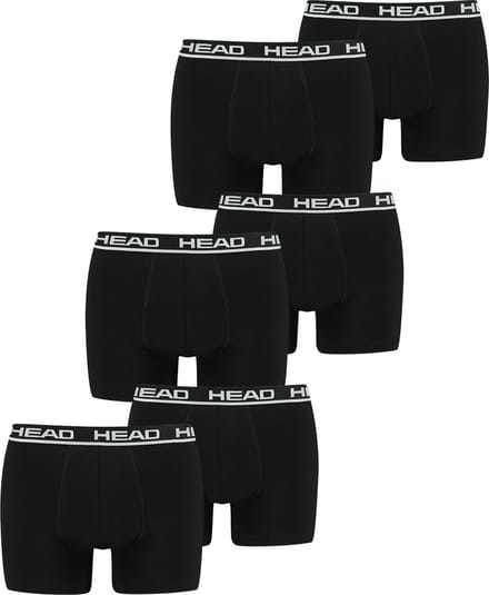 HEAD Heren Boxershorts HEAD BASIC BOXER 6er Pack Zwart S