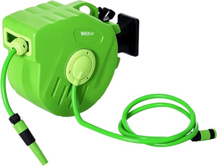 Slanghaspel - Waterslanghouder - Tuin bewateren - Automatisch oprollen - 20 meter slang - Groen