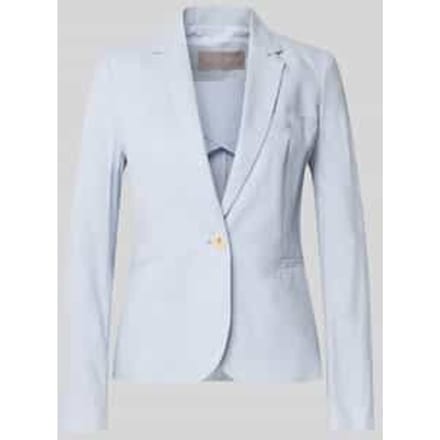 regular fit blazer van linnenmix met paspelzakken
