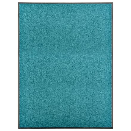vidaXL - Deurmat - wasbaar - 90x120 - cm - cyaan