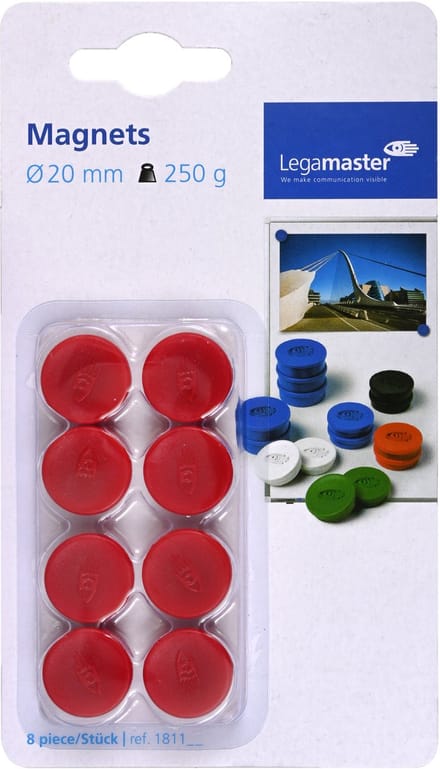 Whiteboardmagneten 20mm Lega Rood