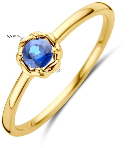 14K Geelgoud Ring Saffier 4031435