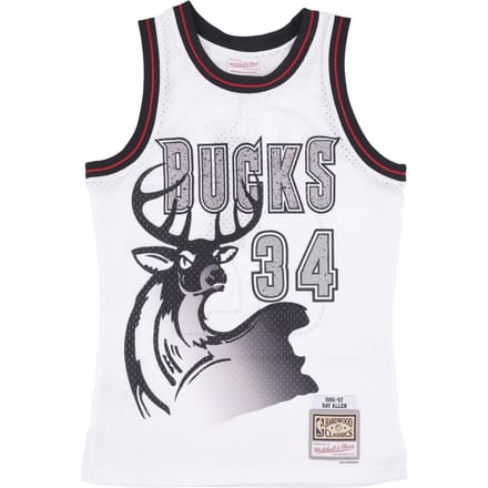 Basketbaltanktop voor heren Nba Cracked Cement Swingman Jersey nr. 34 Ray Allen Milbuc