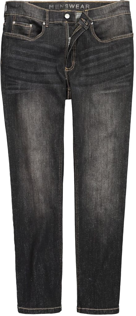 Men Plus - Heren - Jeans FLEXLASTIC® licht denim 5-pocket Straight Fit - Zwart - Maat 60