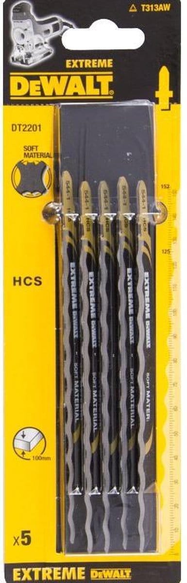 DeWalt DT2201 HCS Decoupeerzaagblad Extreme - Zacht materiaal (5st)