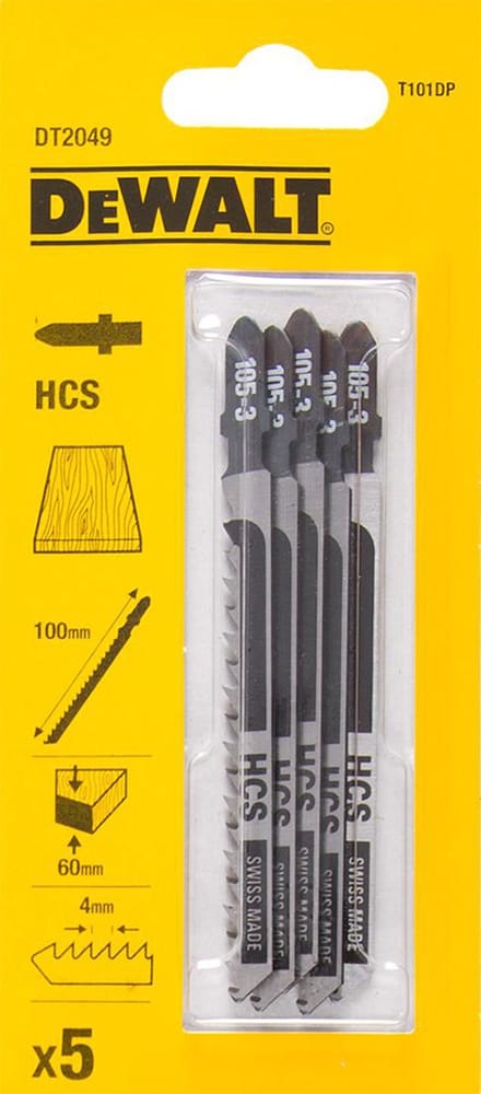 DeWALT Decoupeerzaagblad voor Hout & Spaanplaat (5 stuks) - T 101 DP - DT2049