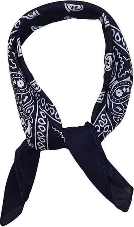 Bandana / Kleine Sjaal Donker Blauw - Wit