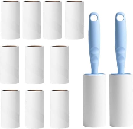 Pluisroller Set - Kledingroller Haarverwijderaar - Kleding Reinigen - Extra Brede Reiniging - 10 Rollen 55 Vellen - Blauw