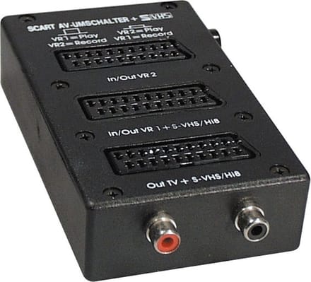 Scart schakelbox met 3 aansluitingen / zwart