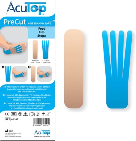 AcuTop PreCut Kinelogische Tape Voet
