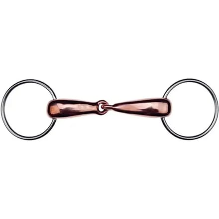 2 ring bit voor koperen paarden Feeling