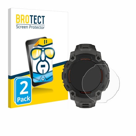 BROTECT - Screenprotector voor Garmin Instinct E (45 mm) - Folie Beschermfolie transparant 2 Stuks