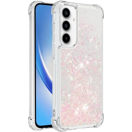 Mocaa Samsung Galaxy A55 5G Valbestendig Glitter Hoesje Roze