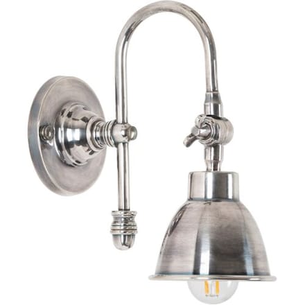KS Verlichting Messing Wandlamp Pasco Antiek Zilver