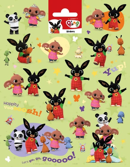 Funny Products Stickers Bing 20 X 15 Cm Papier Groen 20 Stuks