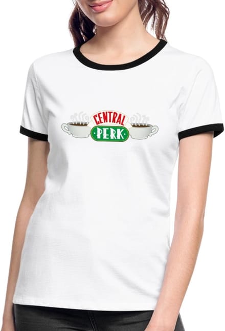 Friends Central Perk Logo Vrouwen Contrast Shirt