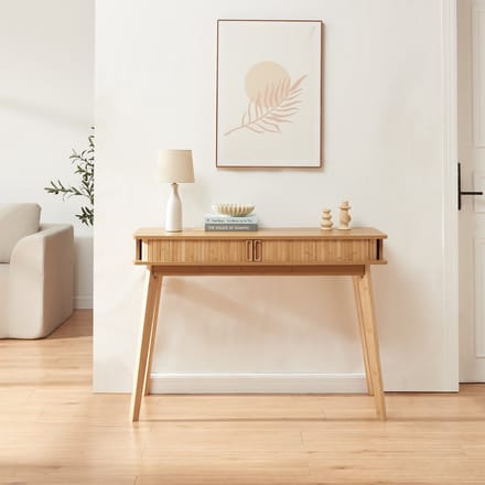 Consoletafel Tysvær bamboe 110x40x78 cm naturel [en.casa]