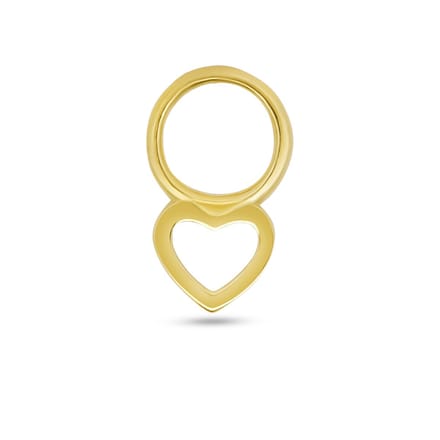 New Bling - 9NBG-O150 - 14K goud – Oorbelhanger - per stuk – Open Hart