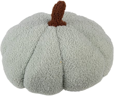 Clayre & Eef Decoratie Pompoen Ø 35x22 cm Groen Polyester Herfst decoratie