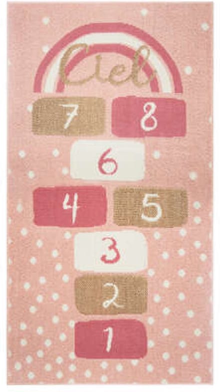 tapijt roze hinkelspel. 80x150cm. Kinderkamertapijt