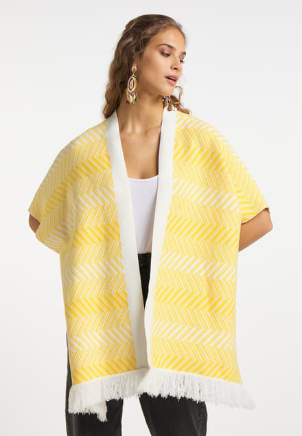 IZIA gebreide poncho mahisha