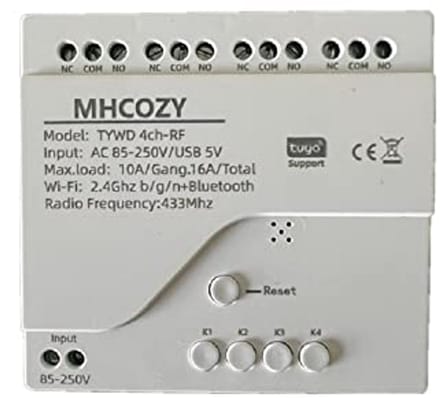 4-Kanalen USB WiFi Draadloze Relais Schakelmodule voor Slimme Huizen